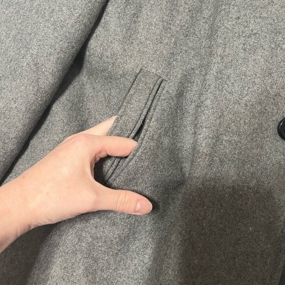 London Fog Men's Wool Blend Gray Car Coat sz Large - Picture 9 of 11